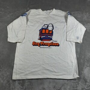 Vintage Snoopy Shirt Mens XL San Francisco Cable Car Made USA Single Stitch 80s